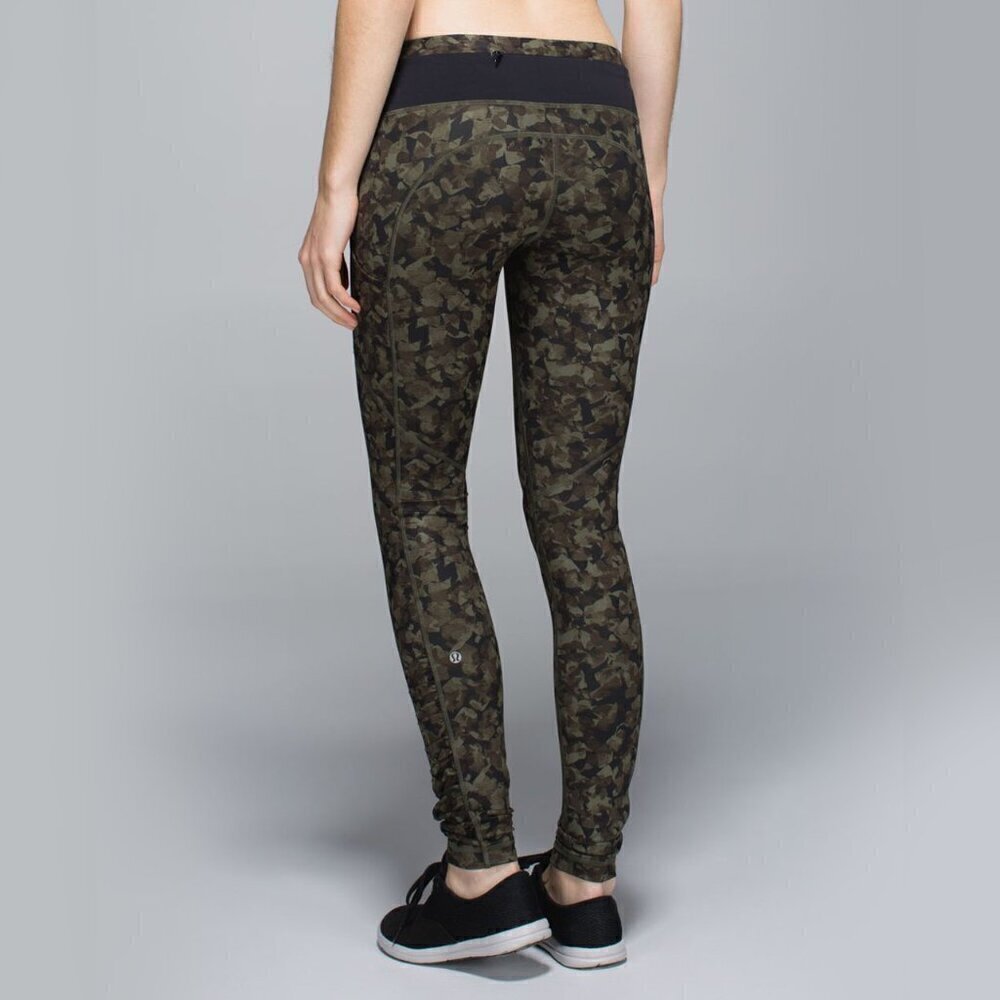 Lululemon Speed Tight III Running Leggings Camo W5H94S Size 6
